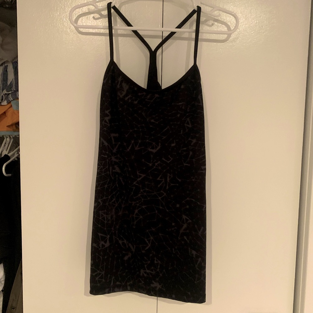 Lululemon Power Y tank top black print